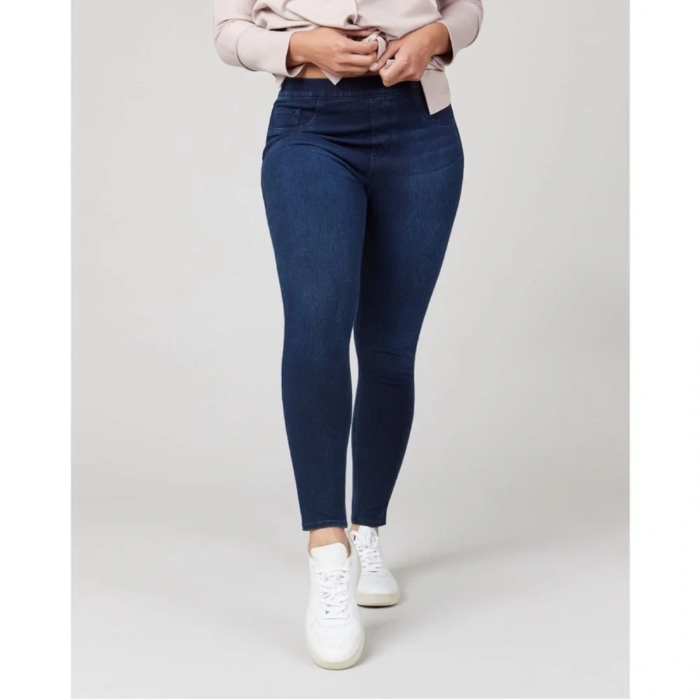 Spanx Jean-ish® Ankle Leggings Blue Denim Women's Small